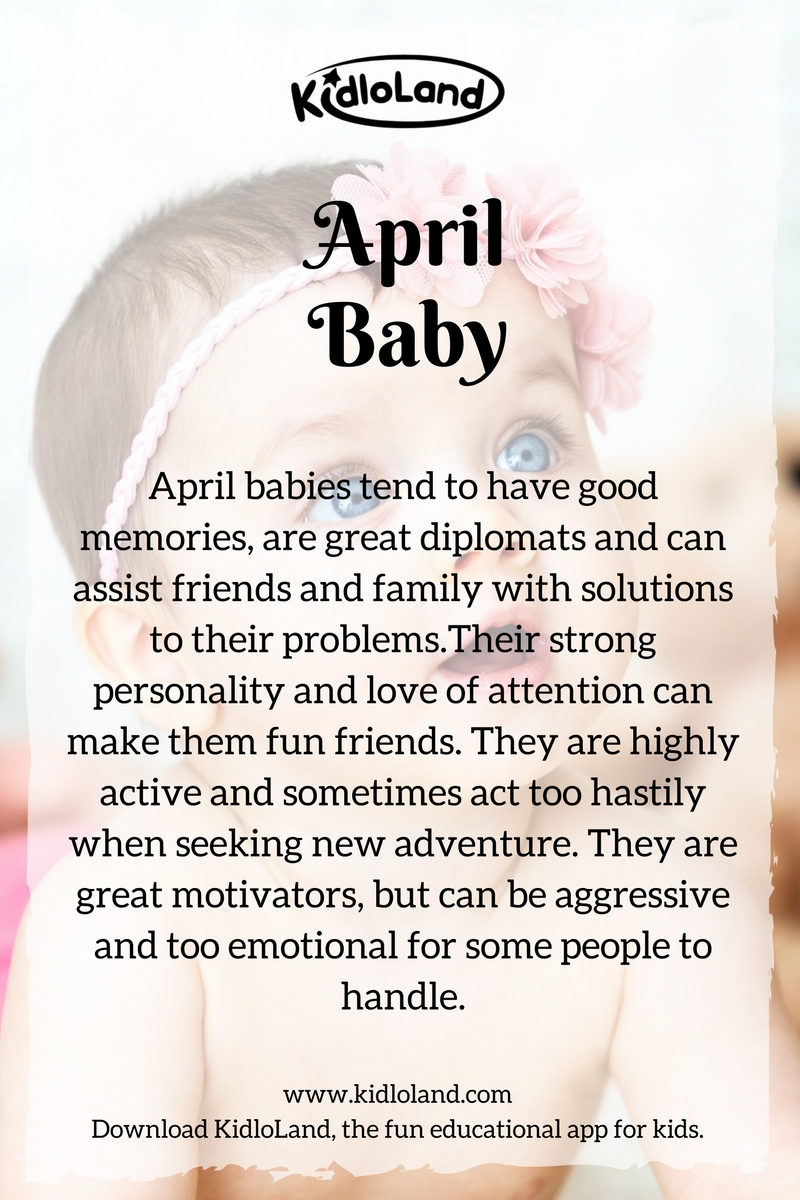 April baby month KidloLand
