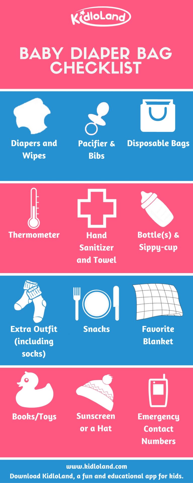 Checklist Packing Your Baby's Diaper Bag! KidloLand