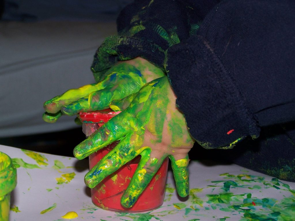 finger painting fine motor skills