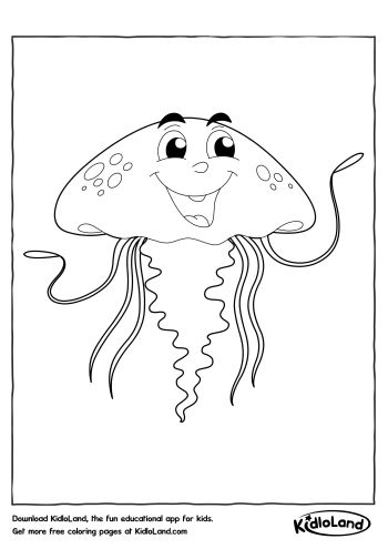 Jellyfish Coloring Page | Free Printables For Your Kids - KidloLand