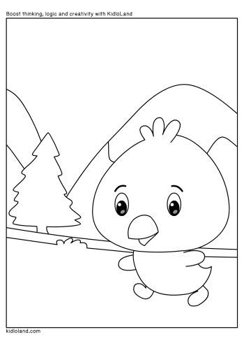 Duckling_Coloring_Page_kidloland