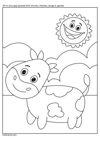 _Cow_Coloring_Page_kidloland