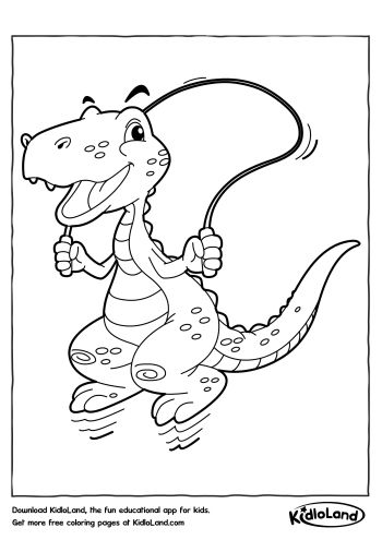 Skipping_Dino_Coloring_Pages__kidloland