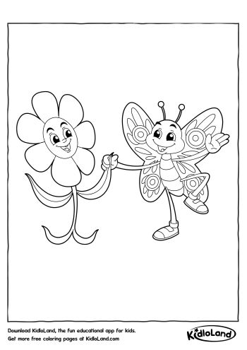 Flower_and_butterfly_Coloring_Page_kidloland