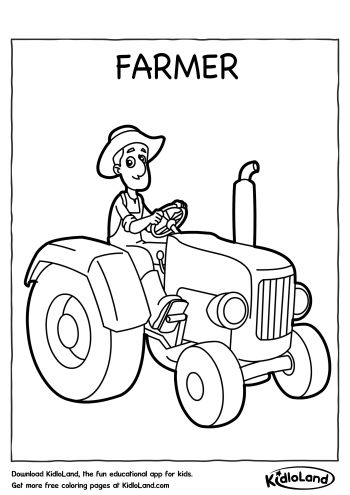 Farmer Coloring Pages For Kids Coloring Pages
