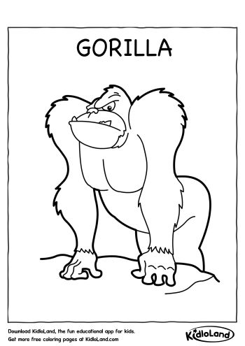 Gorilla_Coloring_Page_kidloland