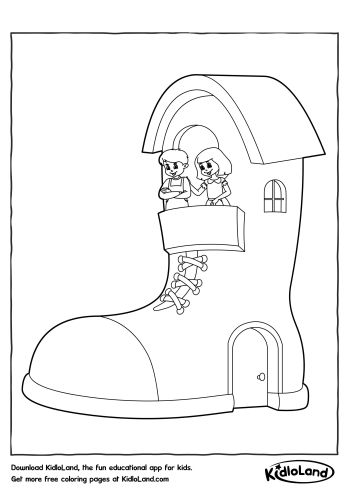 shoe house coloring page free printables for your kids kidloland
