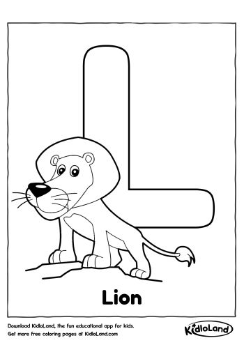 Download Free Alphabet Coloring L and educational activity worksheets