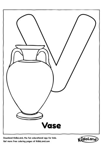 Learning Color Guru: Alphabet V Coloring Pages : Alphabet V Coloring