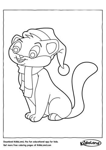 Cat_with_Scarf_Coloring_Page_kidloland