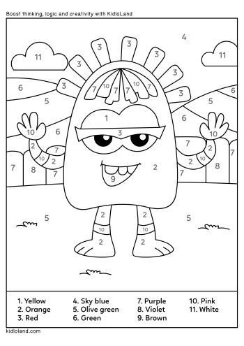 download free colornumber 12 and educational activity