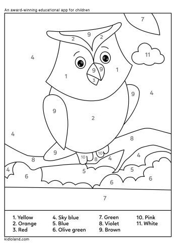 Download Free Color By Number 5 and educational activity worksheets for ...