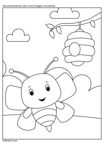 Honey_Bee_Coloring_Page_kidloland