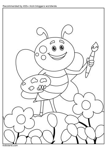 Butterfly_Painting_Coloring_Page_kidloland