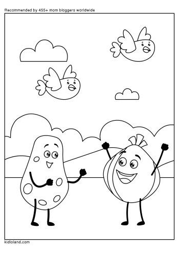 Fruits_Dancing_Coloring_Page_kidloland