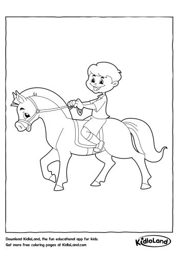 Boy_Riding_Horse_Coloring_Page_kidloland