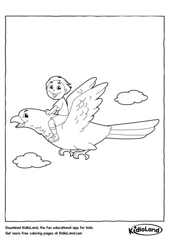 Boy_on_a_Bird_Coloring_Page_kidloland