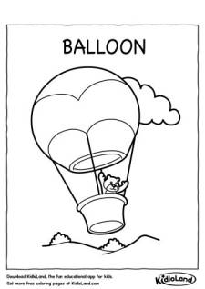 Balloon Coloring Page