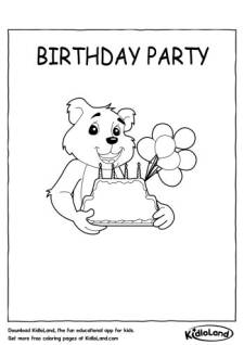 Birthday party Coloring Page