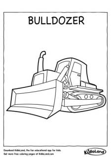 Bulldozer Coloring Page