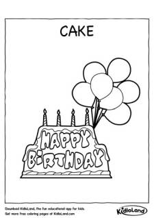 Cake Coloring Page