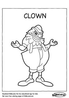 Clown Coloring Page