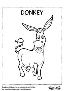 Donkey Coloring Page