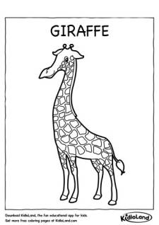 Giraffe Coloring Page