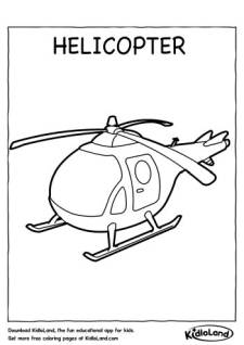 Helicopter Coloring Page