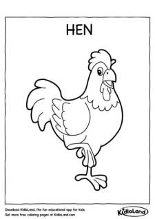 Hen Coloring Page