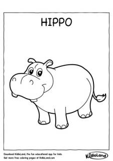 Hippo Coloring Page