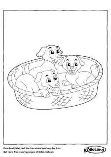 Puppies Coloring Page