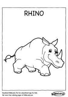 Rhino Coloring Page