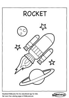 Rocket Coloring Page