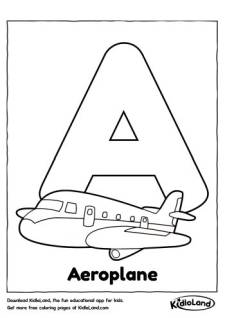 Alphabet A Coloring Page