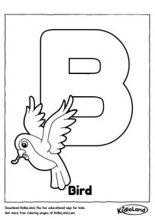 Alphabet B Coloring Page