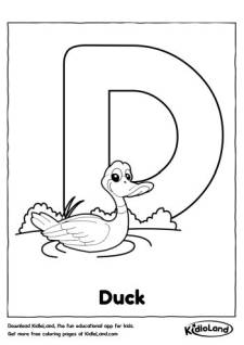 Alphabet D Coloring Page