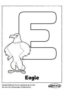 Alphabet E Coloring Page