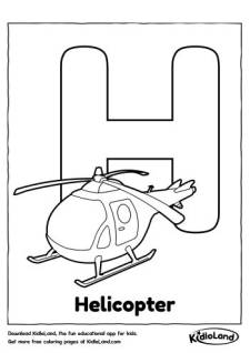 Alphabet H Coloring Page