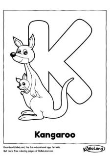 Alphabet K Coloring Page
