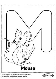 Alphabet M Coloring Page