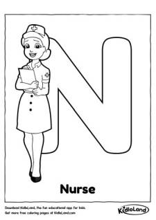 Alphabet N Coloring Page