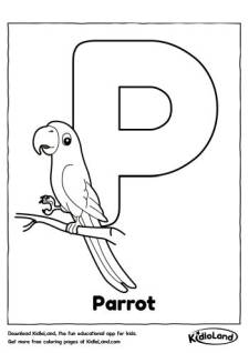 Alphabet P Coloring Page