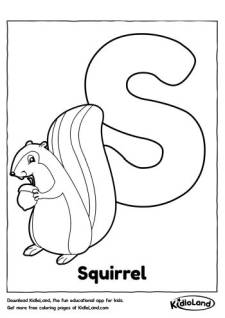 Alphabet S Coloring Page