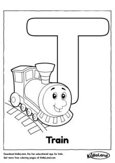 Alphabet T Coloring Page