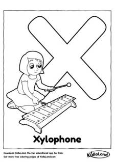 Alphabet X Coloring Page