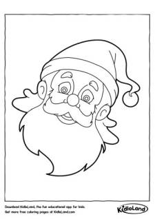 Santas Face Coloring Page