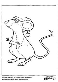 Rat with a Cap Coloring Page