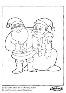 Santa_and_Snowman_Coloring_Page_kidloland