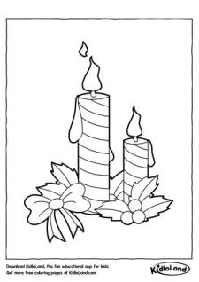 Candles Coloring Page